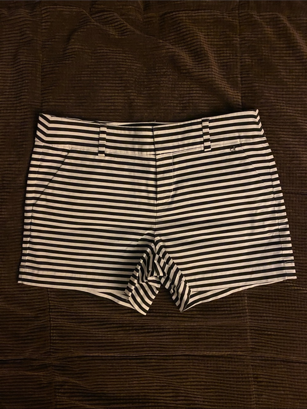 Calvin Klein Black and White Striped Shorts